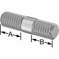Bsc Preferred 18-8 Stainless Steel Threaded on Both Ends Stud M6 x 1.00mm Size 10mm and 8mm Thread Len 23.5mm L 92997A811